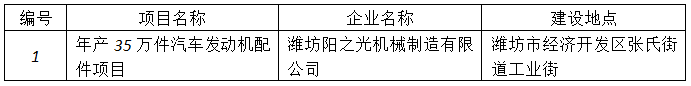 潍坊阳之光机械制造有限公司竣工环境保护验收报告表