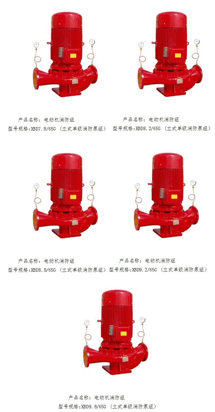XBD立式单级消防泵组