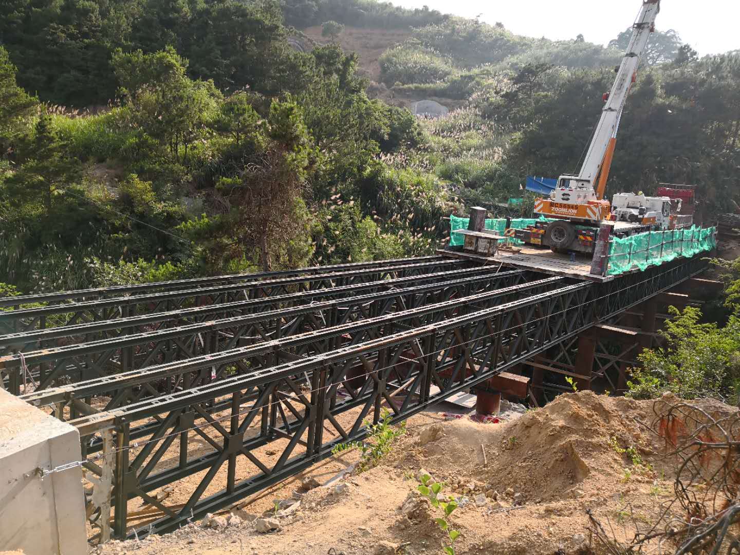 德京集团股份有限公司华能霞浦核电项目施工供电工程大件运输道路钢便桥工程