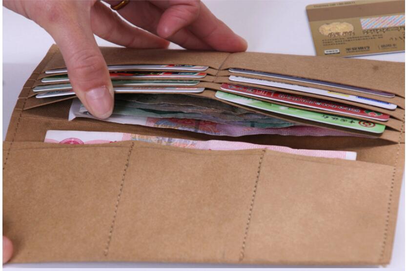 Washable kraft paper wallet card bagWashable Paper WalletQuanzhou