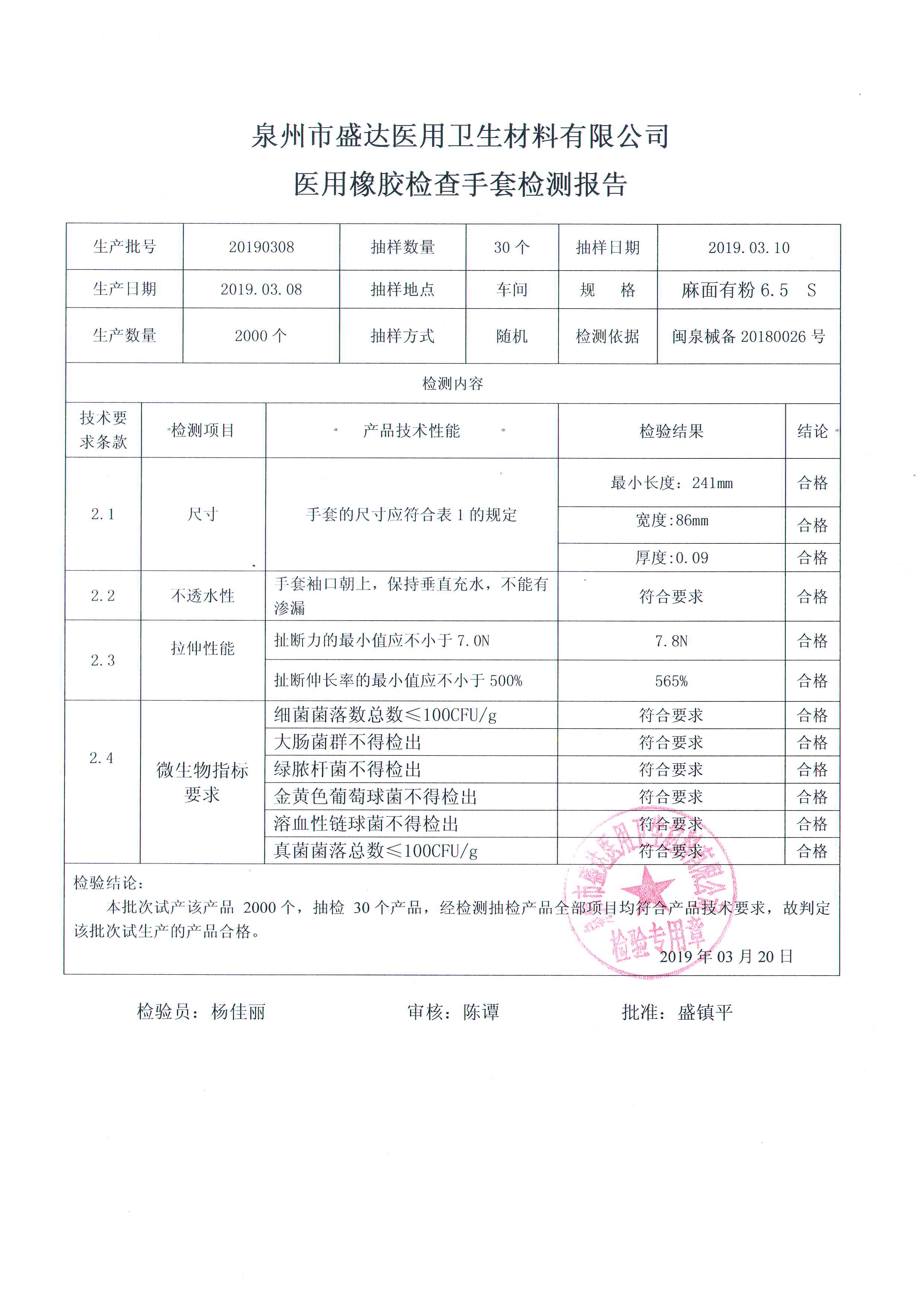 檢查手套