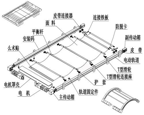 折叠式天棚帘