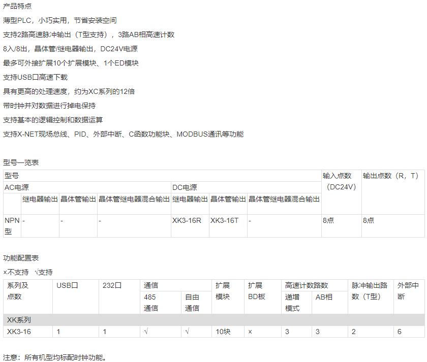 XK3系列基本單元