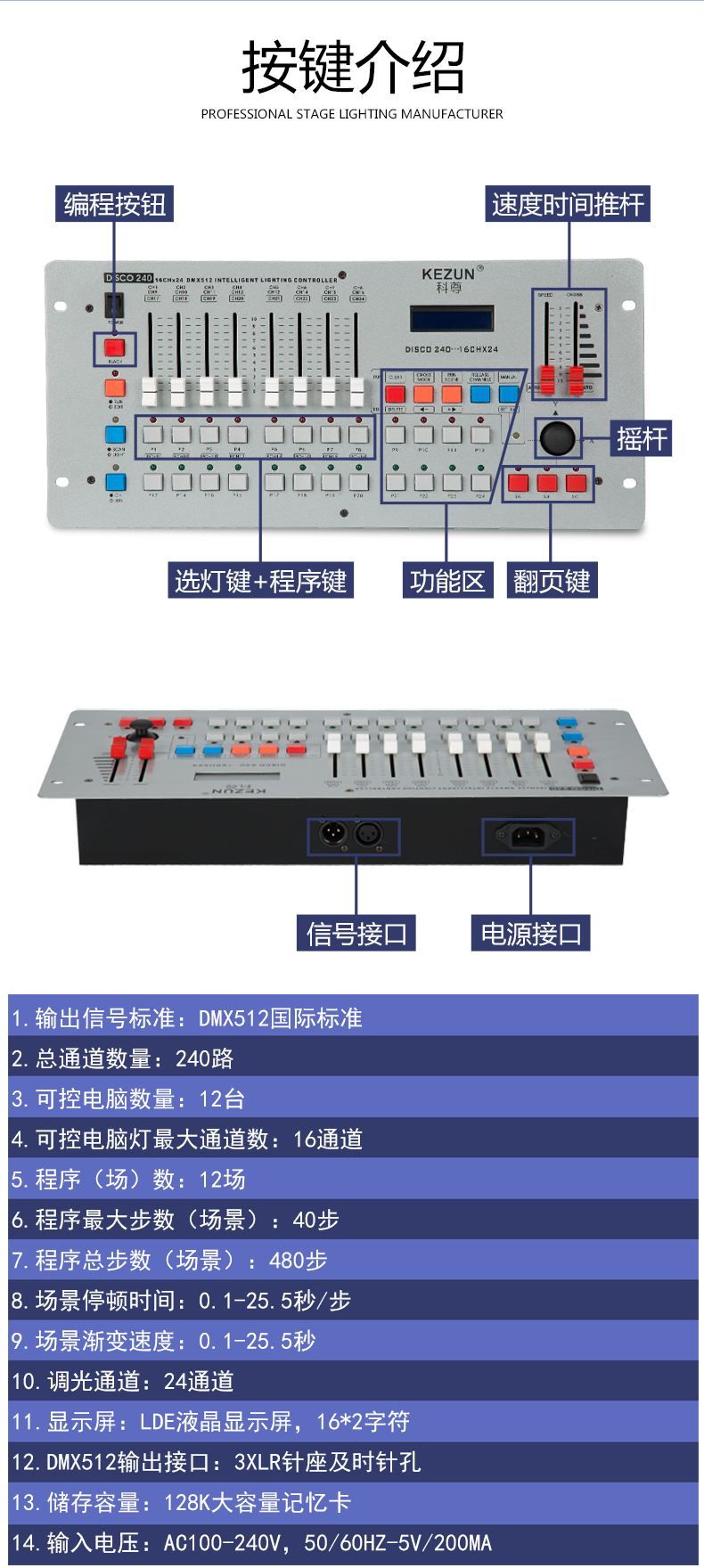 洛陽舞臺演出240 控制臺