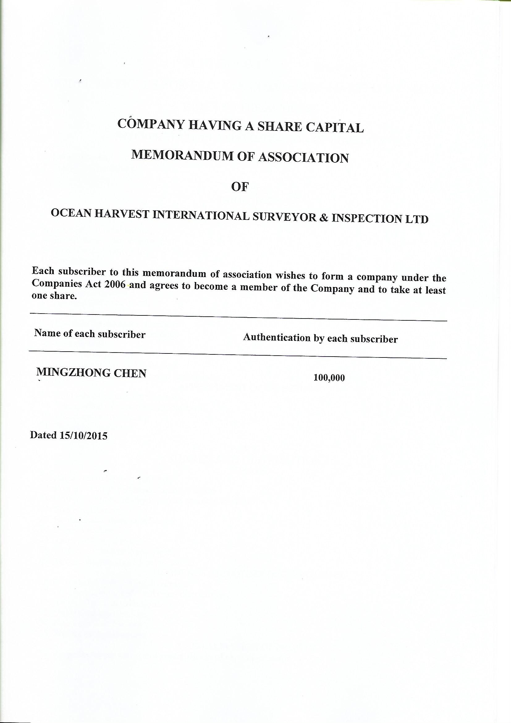 Articles of association
