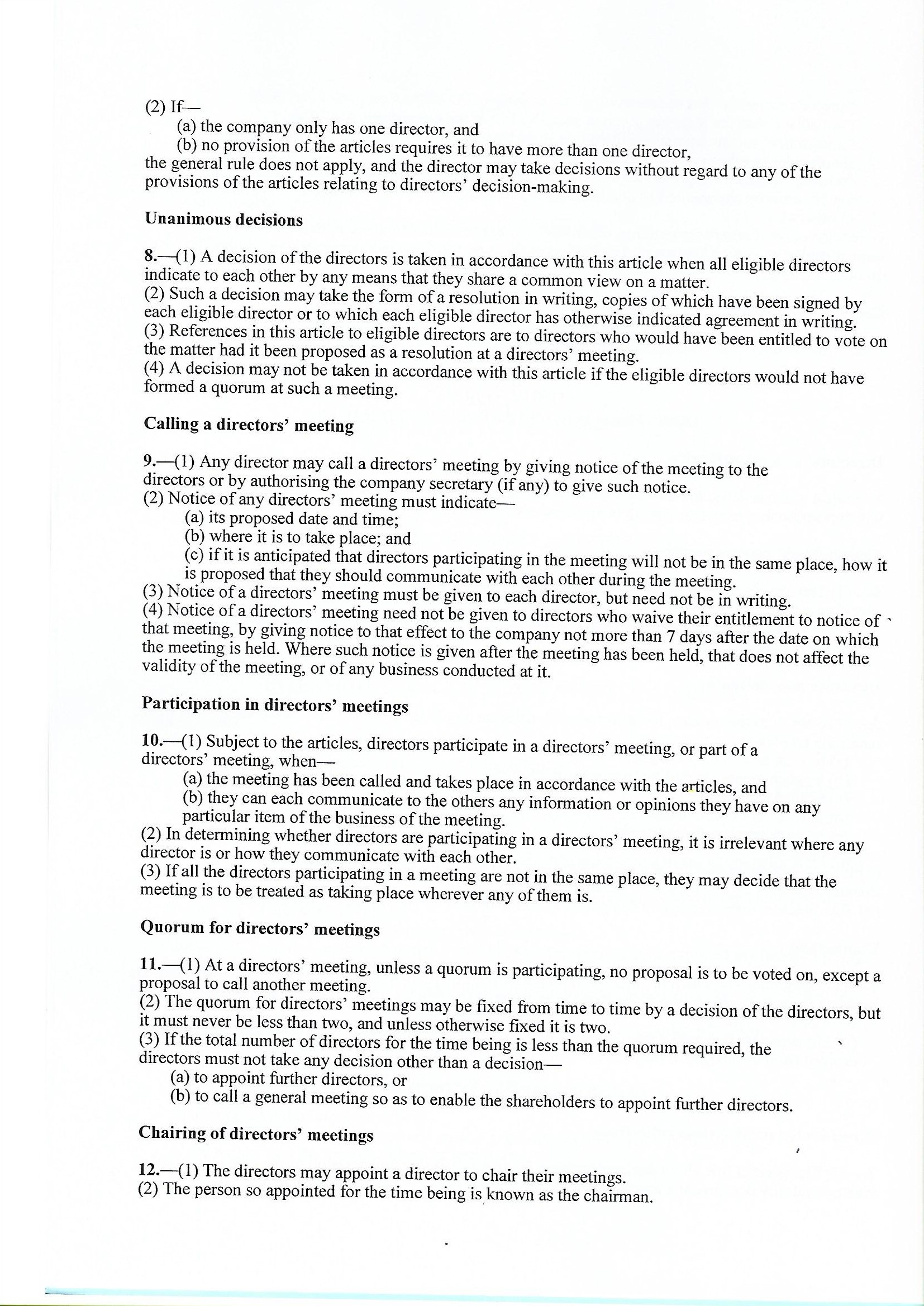 Articles of association