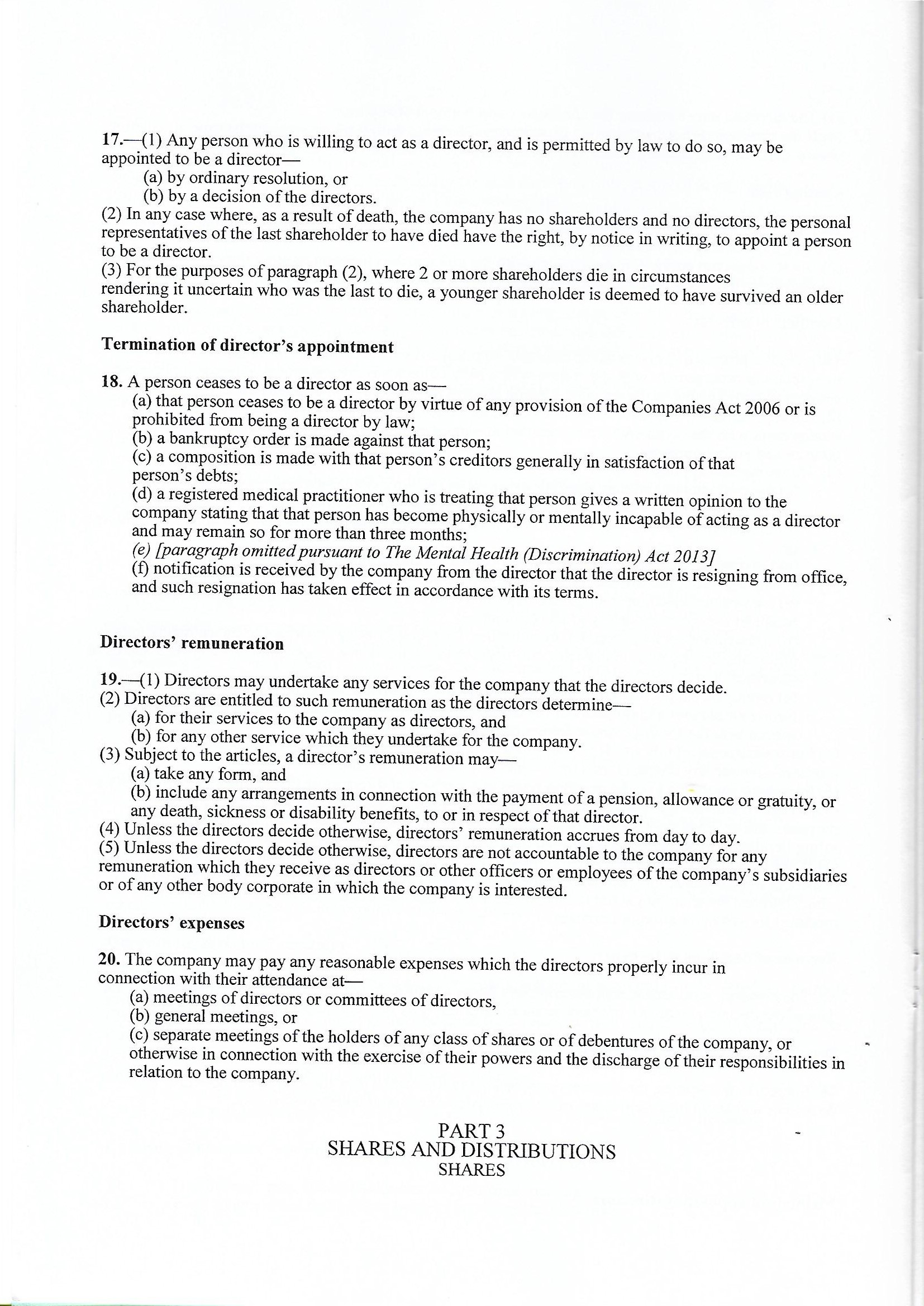 Articles of association