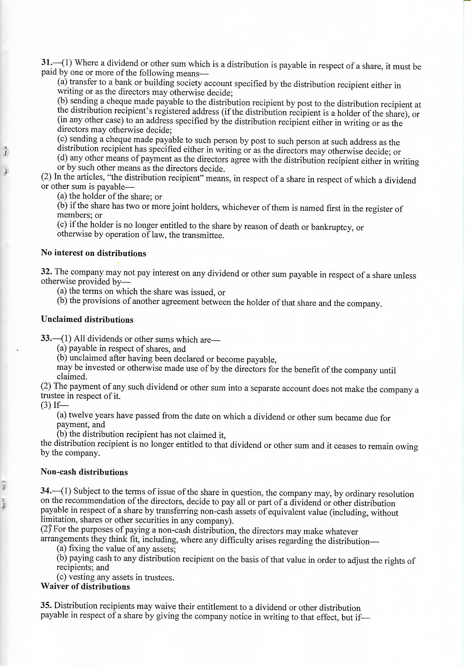 Articles of association