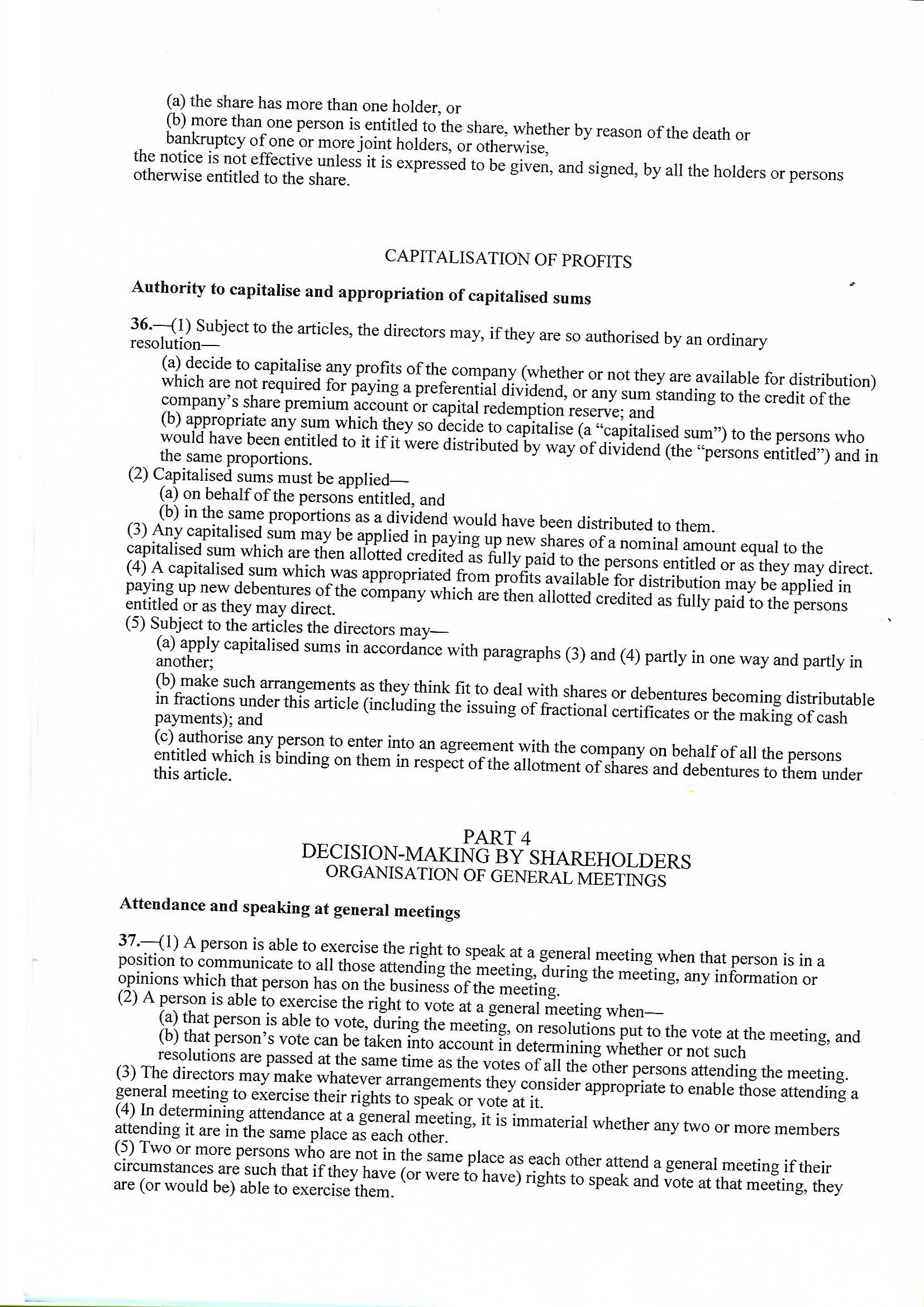 Articles of association