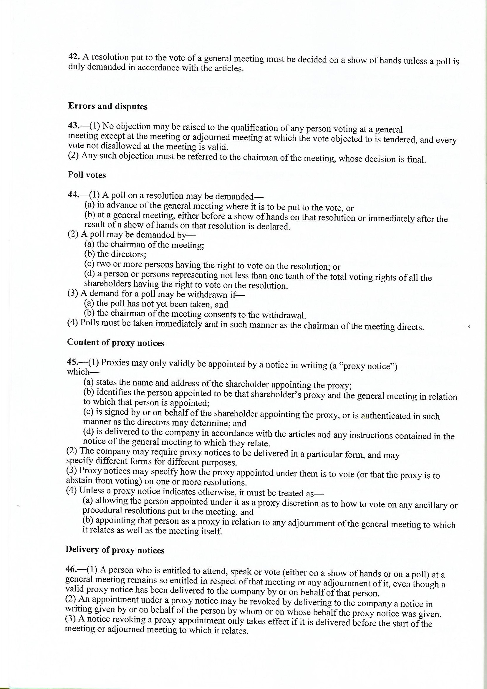 Articles of association