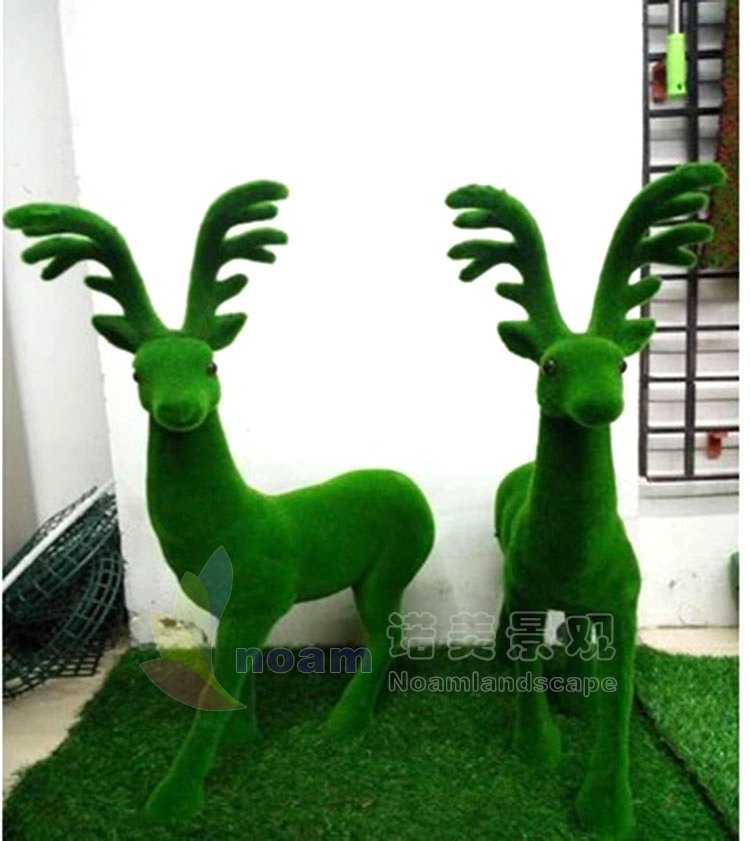 动物绿雕