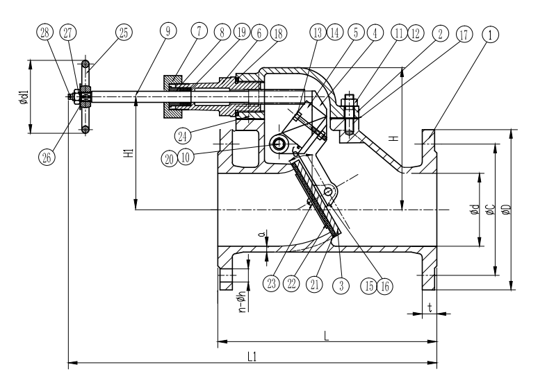 DIN Marine Cast Steel Globe Storm Valve PN10