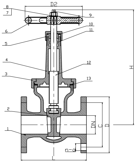 JIS F7367 Marine Cast Bronze/Brass Gate Valve 5K