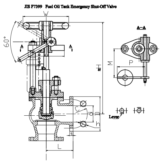 JIS F7399 Marine Cast Bronze/Brass Angle Quick Closing Valve 5K/10K