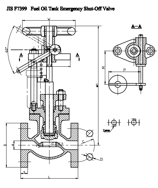 JIS F7399 Marine Cast Bronze/Brass Globe Quick Closing Valve 5K/10K