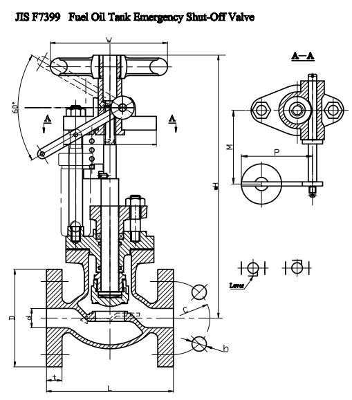 JIS F7399 Marine Cast Bronze/Brass Globe Quick Closing Valve 5K/10K