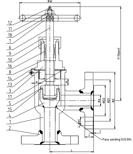 JIS F7422 Marine Cast Steel Angle Valve 20K
