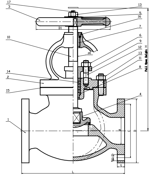 JIS F7473 Marine Cast Steel Globe Check Valve 20K