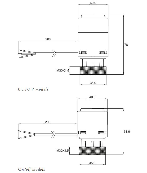 RTAN140-24A供暖制冷阀门电动执行器