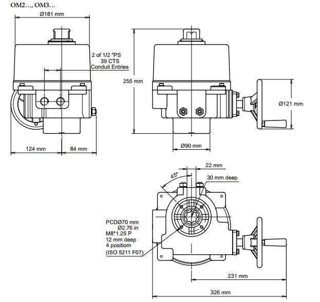 OM2-24A手动电动阀门执行器