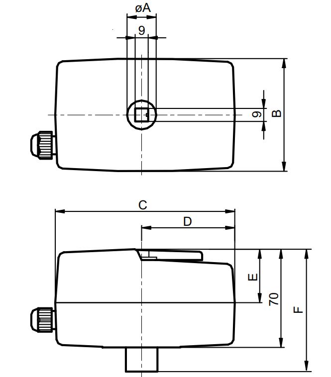 RVAB5-24四分之一转球阀门执行器