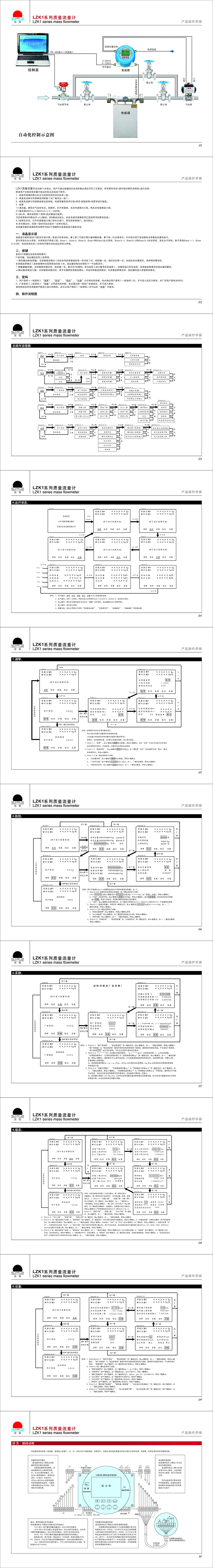 LZK1 series mass flowmeter product operation manua