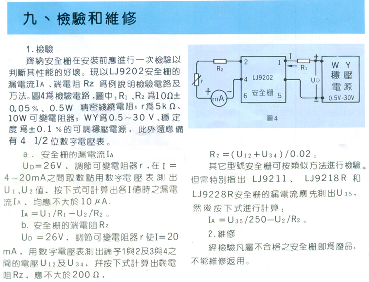 Inspection and maintenance