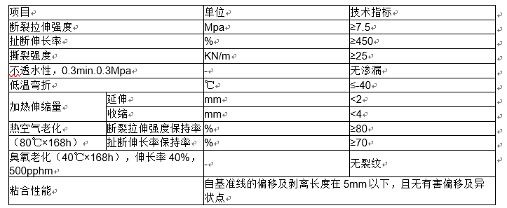 三元乙丙橡胶防水卷材