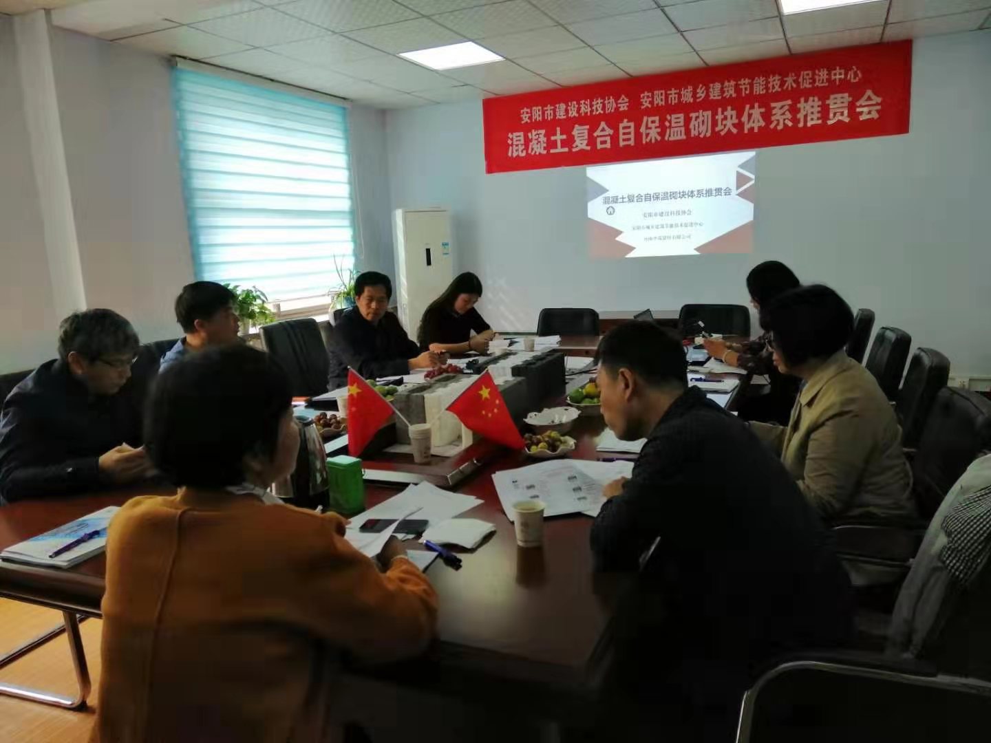 河南中筑建材有限公司混凝土复合自保温砌块体系产品论证会