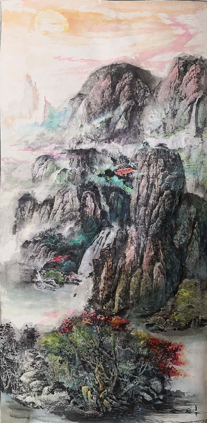 作品|作品欣赏-立体中国山水画创始人张向宏艺术官网