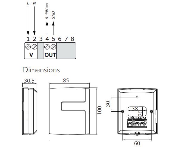 ALH230A组合湿度传感器的室内控制器