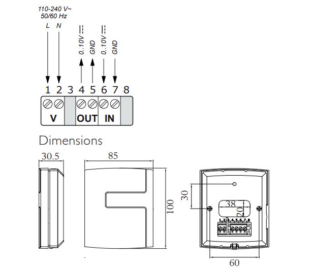 ALU230A温度湿度二氧化碳传感器和控制器