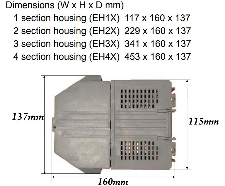 EH40-S可自由编程控制器4单元扩展器机箱