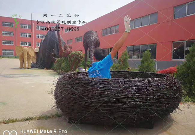 网红藤编鸟巢造型5