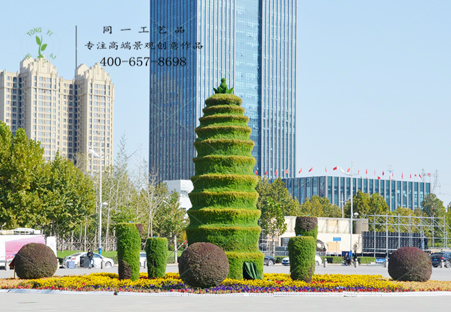 绿雕工艺品宝塔造型