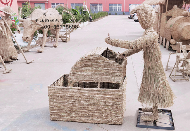稻草工艺品草雕民间1