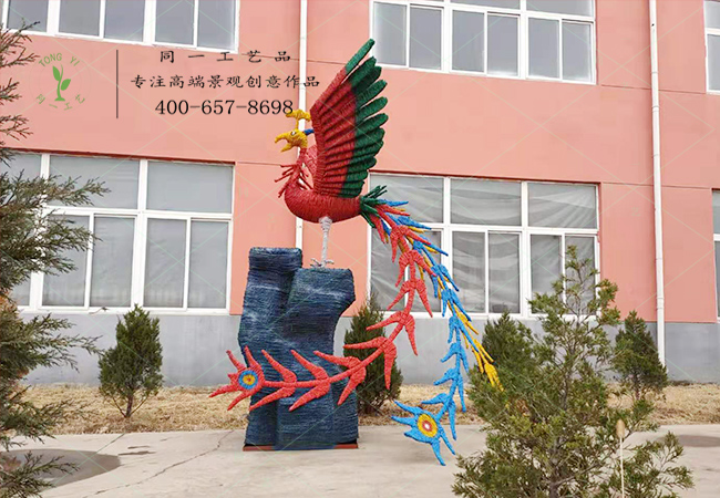稻草工艺品凤栖梧桐1