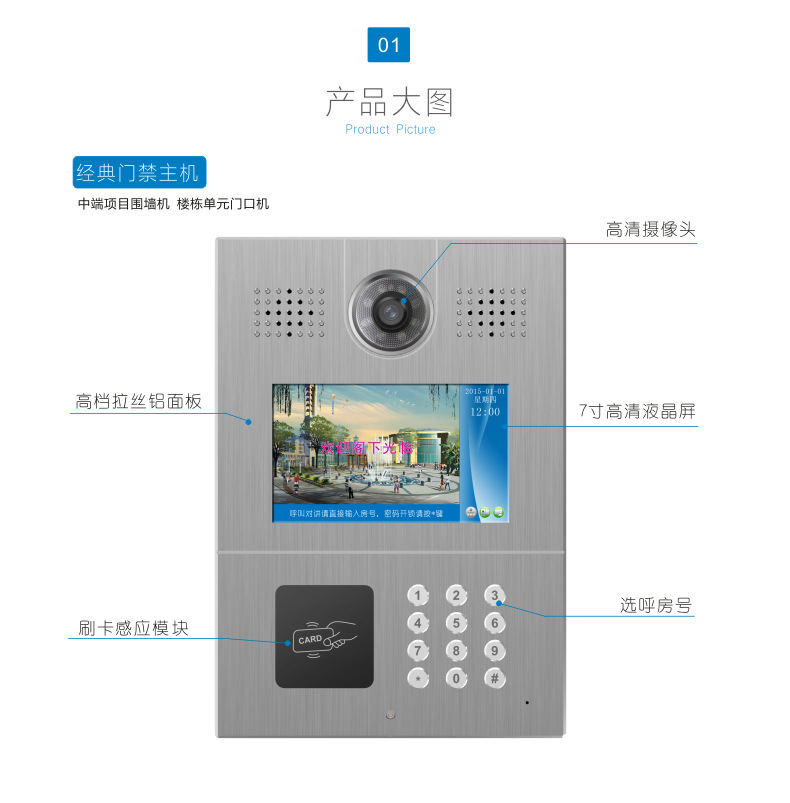 智慧小區(qū)可視對講門禁系統(tǒng)