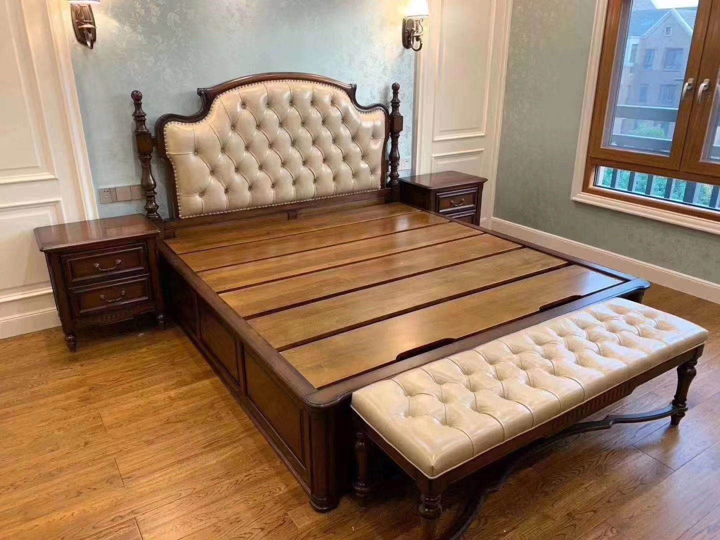 實木美式床