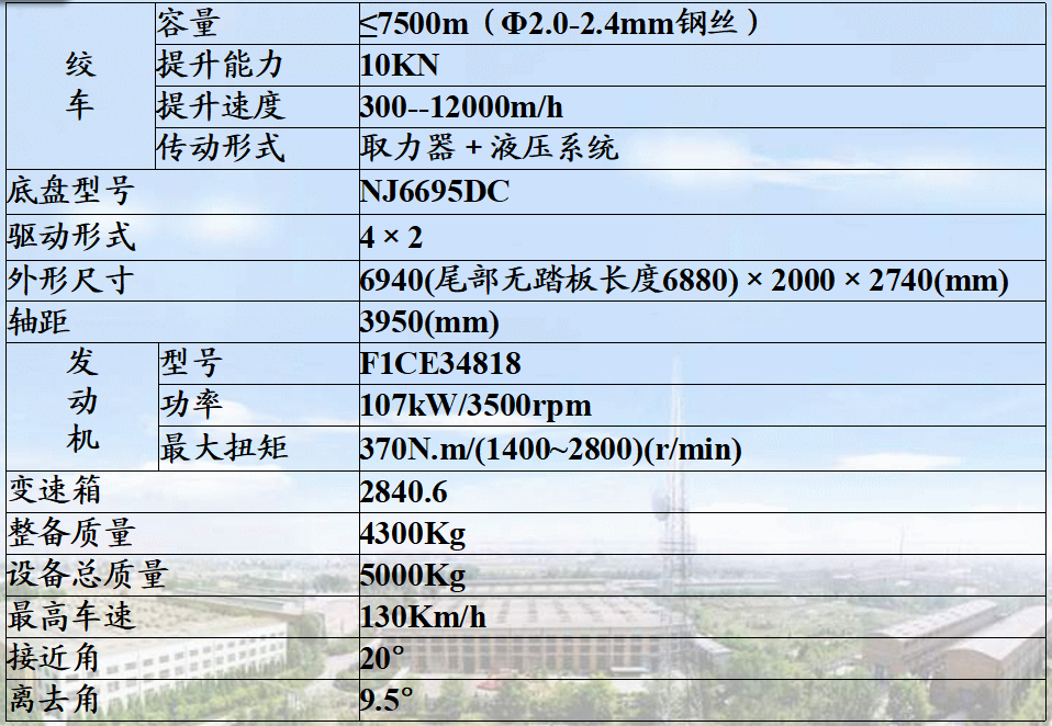 ES5050TSJ2试井车（底盘为依维柯NJ6695DC，4×2）