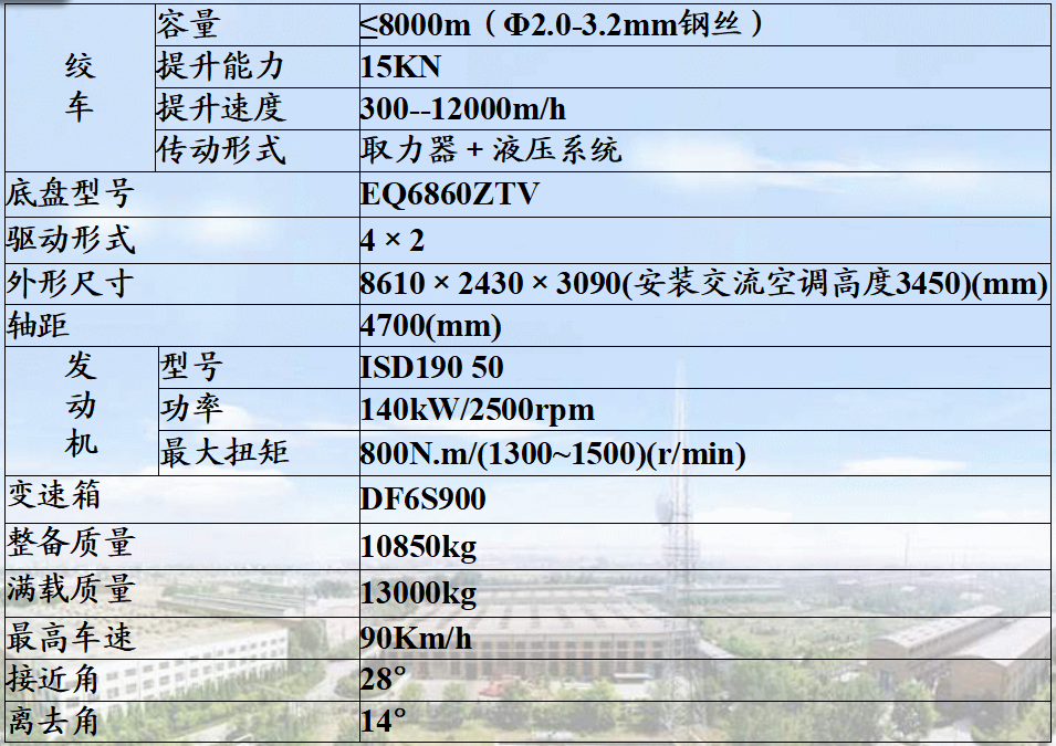 ES5130TSJ试井车（底盘为东风特汽EQ6860ZTV，4×2）