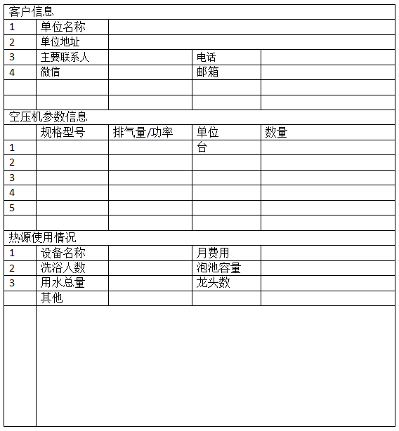 空壓機余熱回收