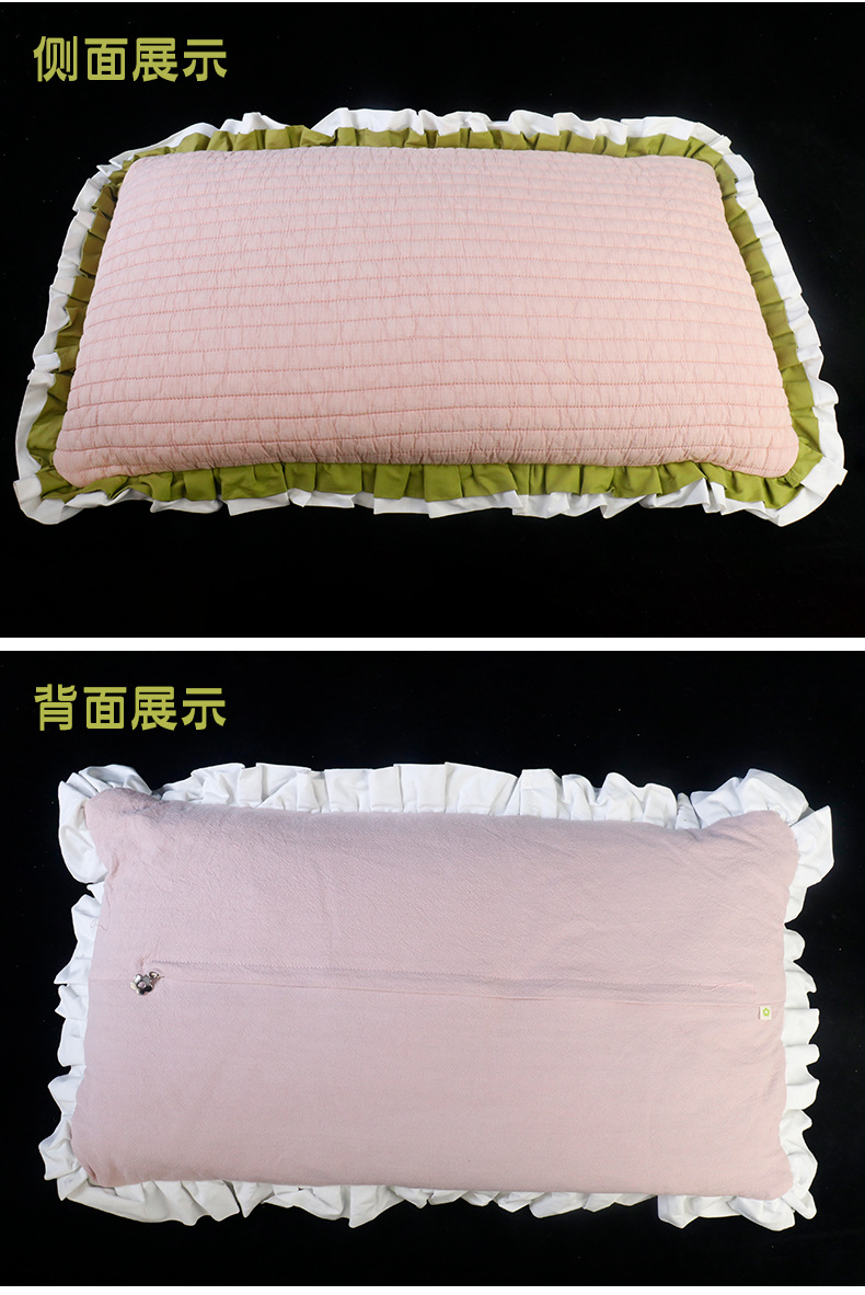 厂家批发时尚韩版砂洗艾绒枕可代发护颈枕调节枕艾绒荞麦枕芯供货