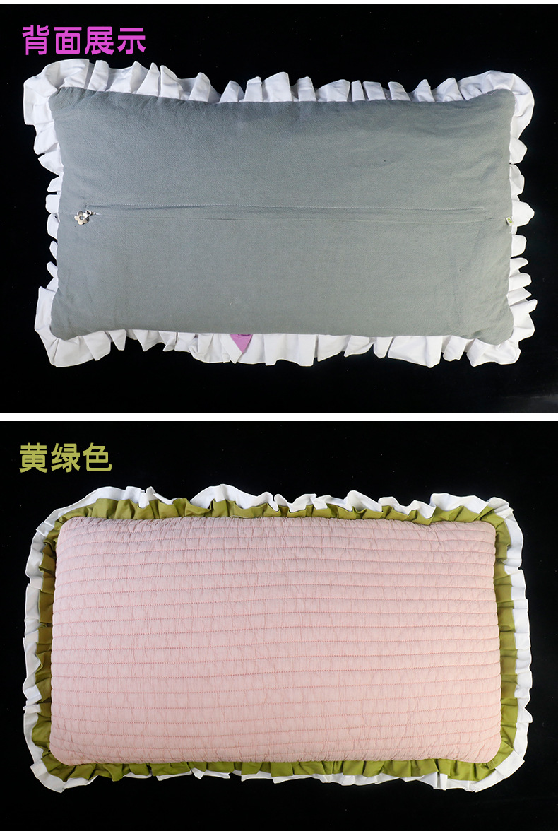 厂家批发时尚韩版砂洗艾绒枕可代发护颈枕调节枕艾绒荞麦枕芯供货
