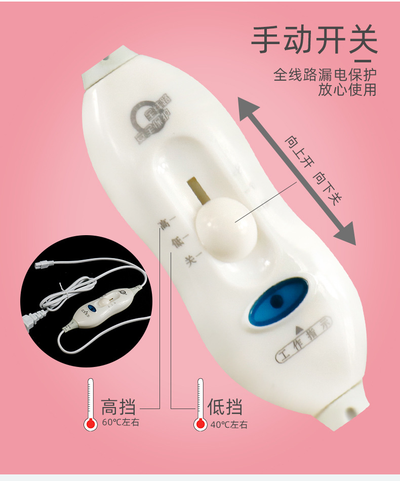 厂家直销电加热热敷植绒面艾灸帽头部艾灸热敷帽批发艾灸布艺帽