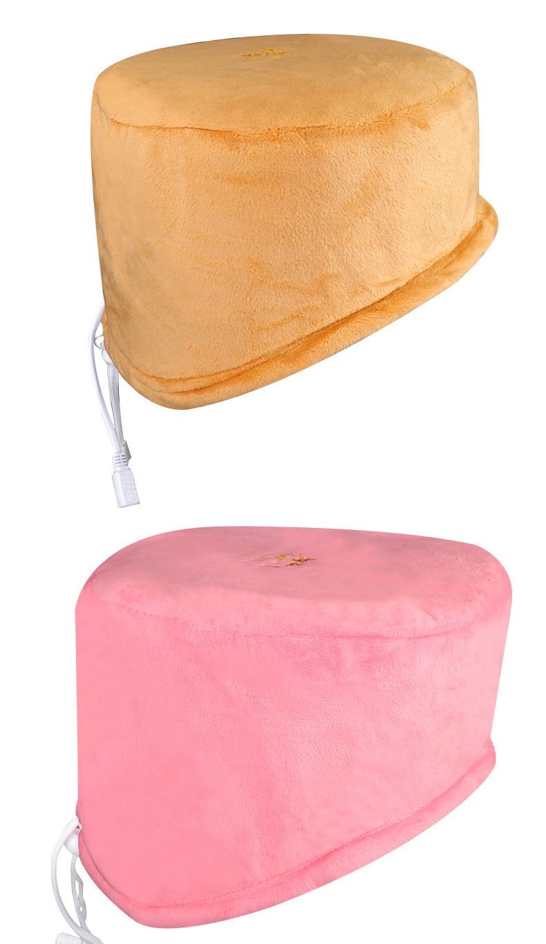 厂家直销电加热热敷植绒面艾灸帽头部艾灸热敷帽批发艾灸布艺帽