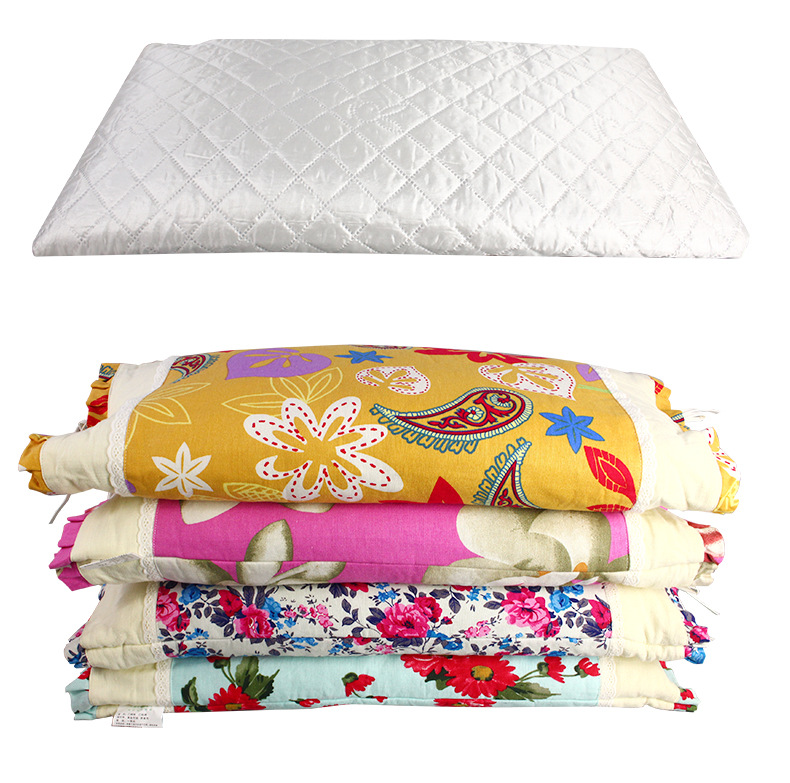 厂家直销仿羽枕芯艾绒荞麦枕棉布单人多花色艾绒枕荞麦枕批发定制