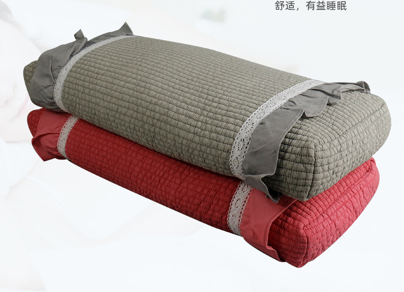 厂家直销枕芯砂洗艾绒枕护颈调节艾绒荞麦花草保健枕艾绒坐垫批发