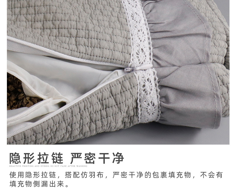 厂家直销枕芯砂洗艾绒枕护颈调节艾绒荞麦花草保健枕艾绒坐垫批发