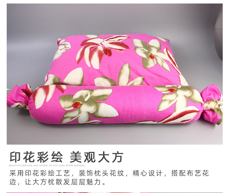 南阳厂家直销网供批发艾绒枕芯全棉面料安睡枕会销礼品枕诚招代理